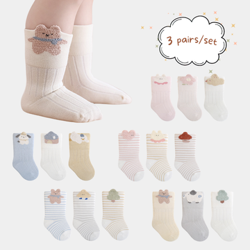 Baby & Kids Socks 3 Pairs Set (0–5 Years) | Snuggly Buddies