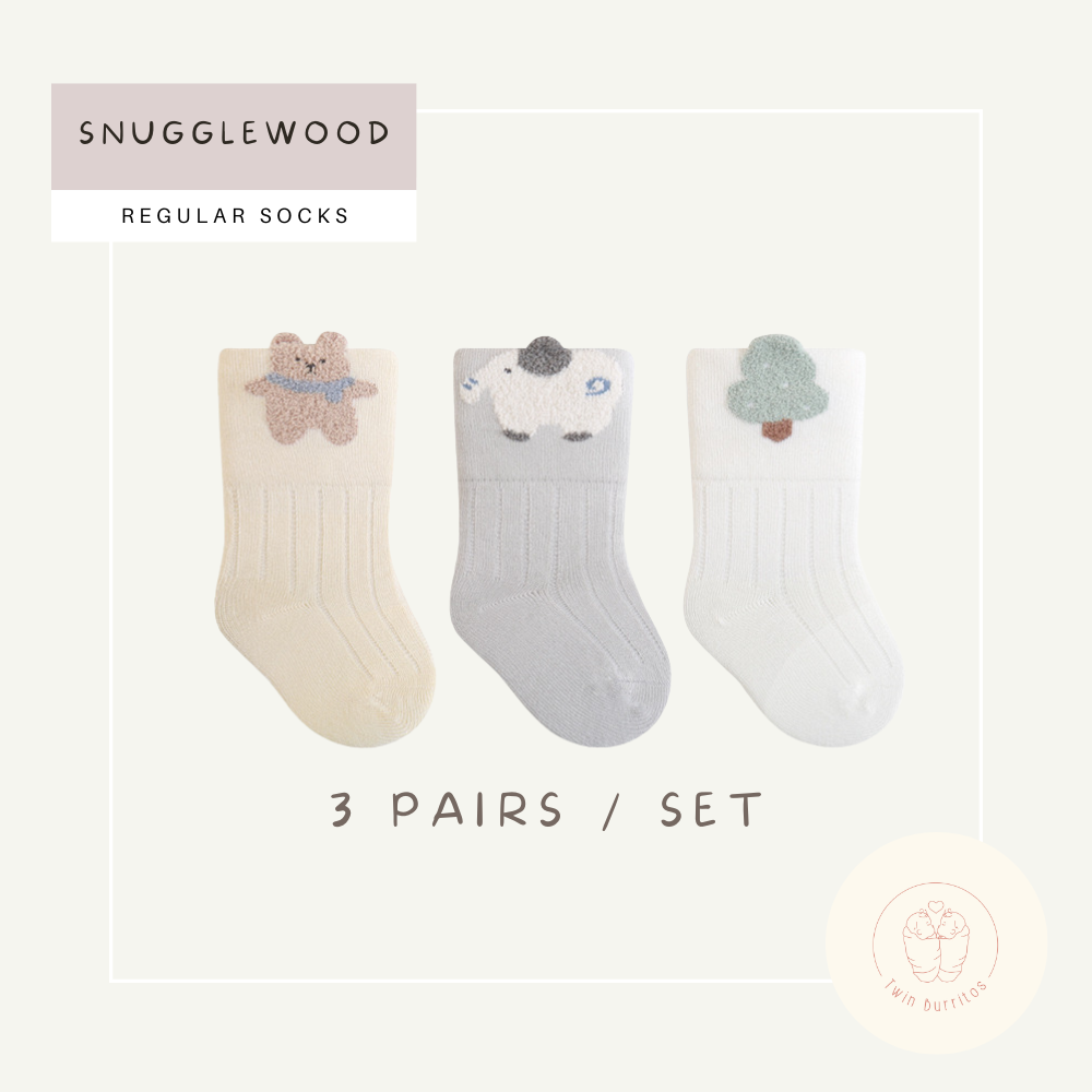 Baby & Kids Socks 3 Pairs Set (0–5 Years) | Snuggly Buddies