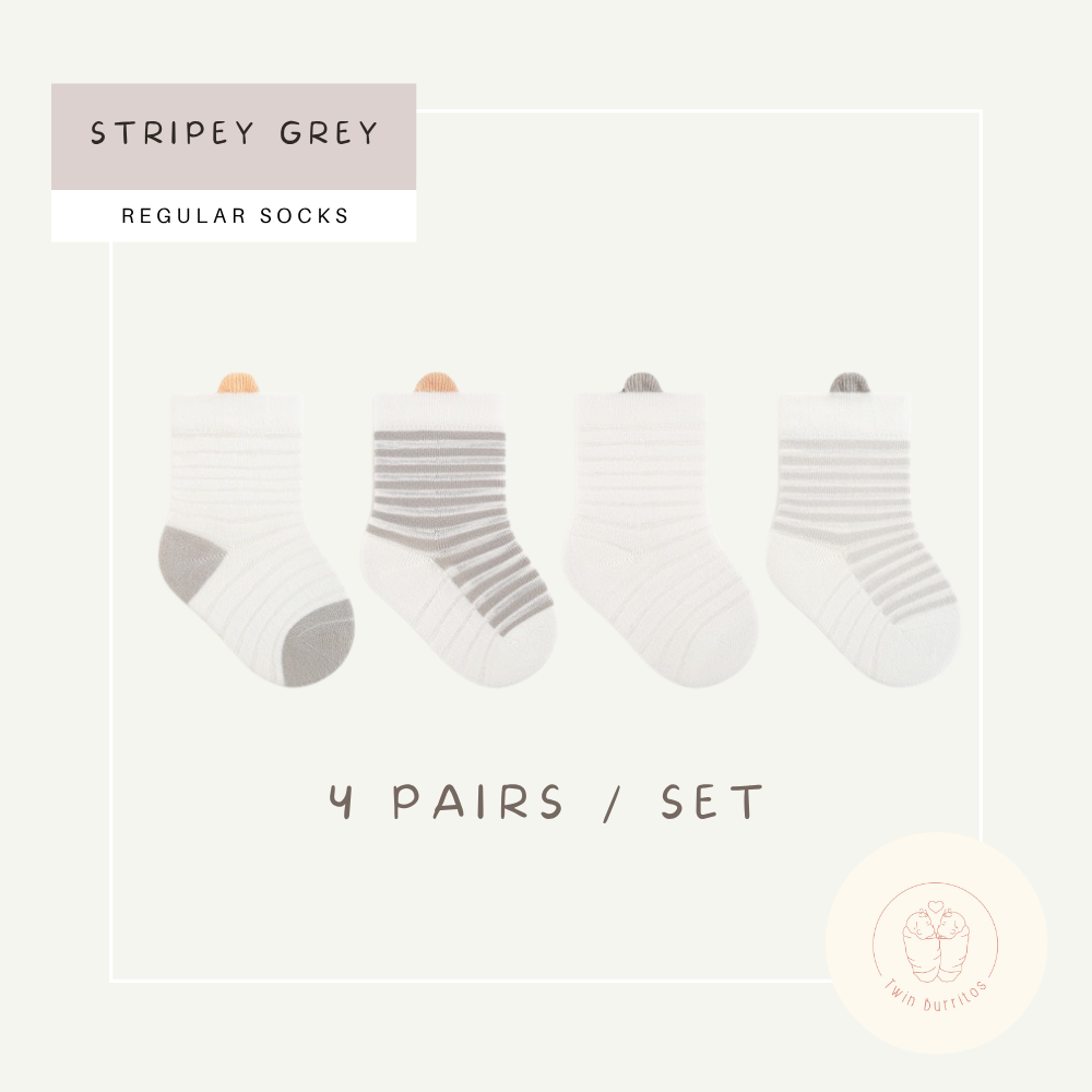 Baby & Kids Socks 4 Pairs Set (0–5 Years) | Stripey