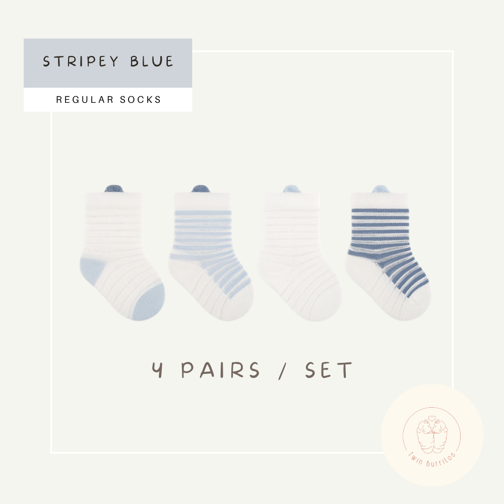 Baby & Kids Socks 4 Pairs Set (0–5 Years) | Stripey
