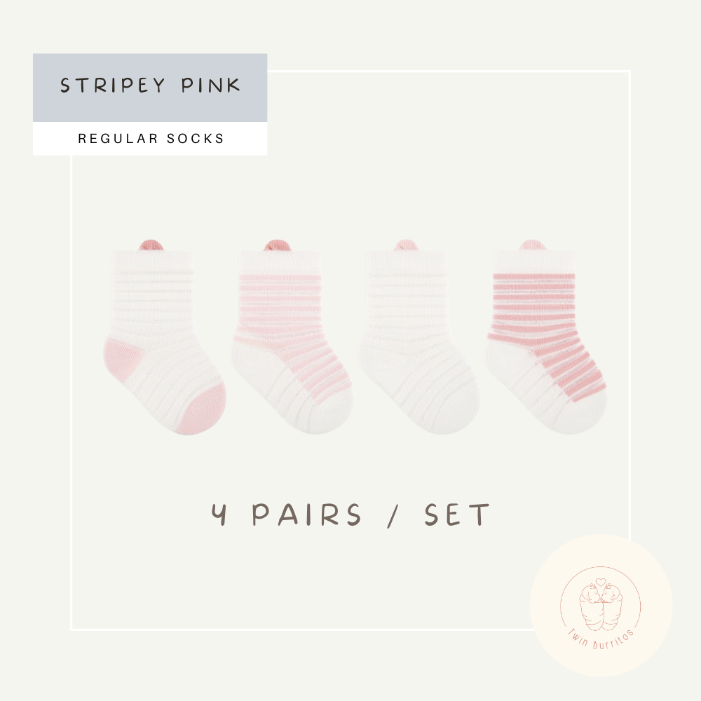 Baby & Kids Socks 4 Pairs Set (0–5 Years) | Stripey