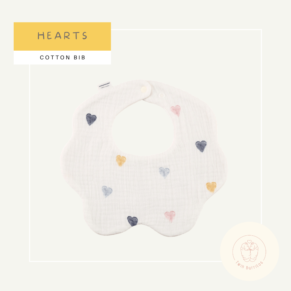 Wave-Shaped Baby Cotton Bib - Printed