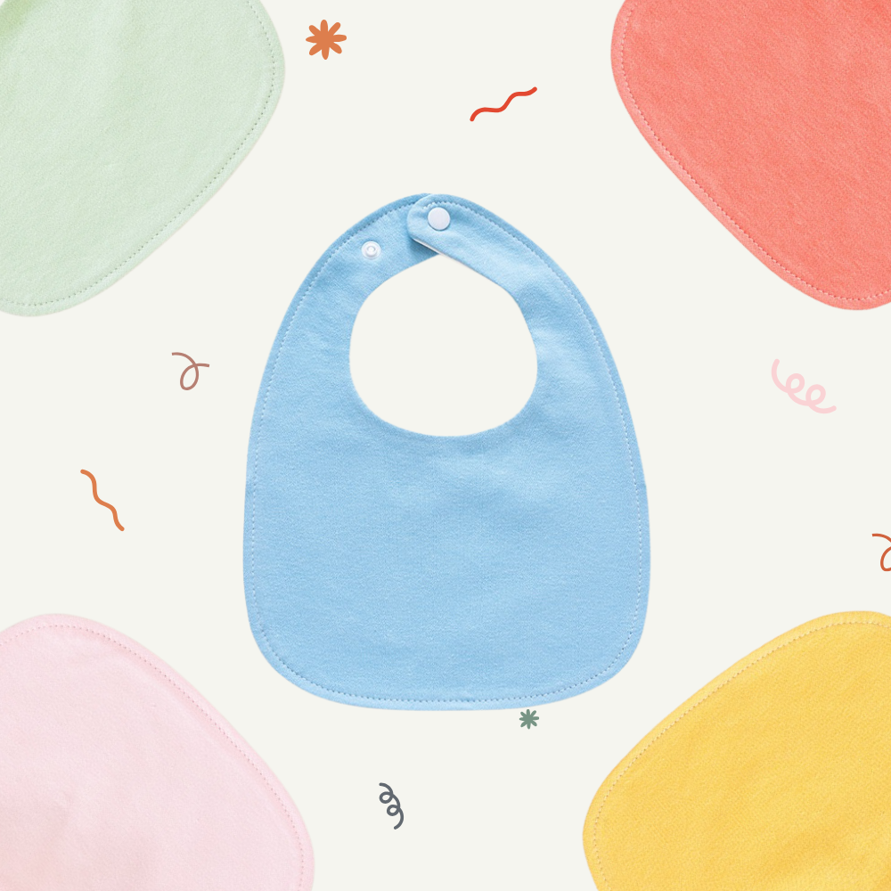 U-Shaped Water Resistant Bib - Solid Colors