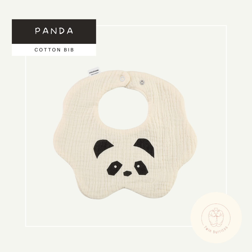 Wave-Shaped Baby Cotton Bib - Printed