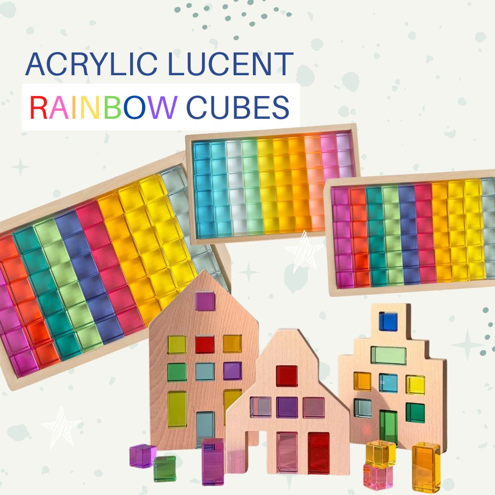 Acrylic Rainbow Cubes
