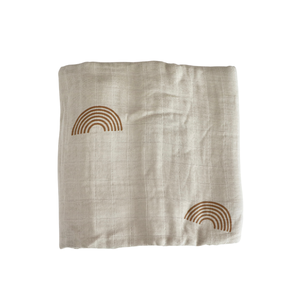 Essential Bamboo Swaddle - Minimalist Rainbow