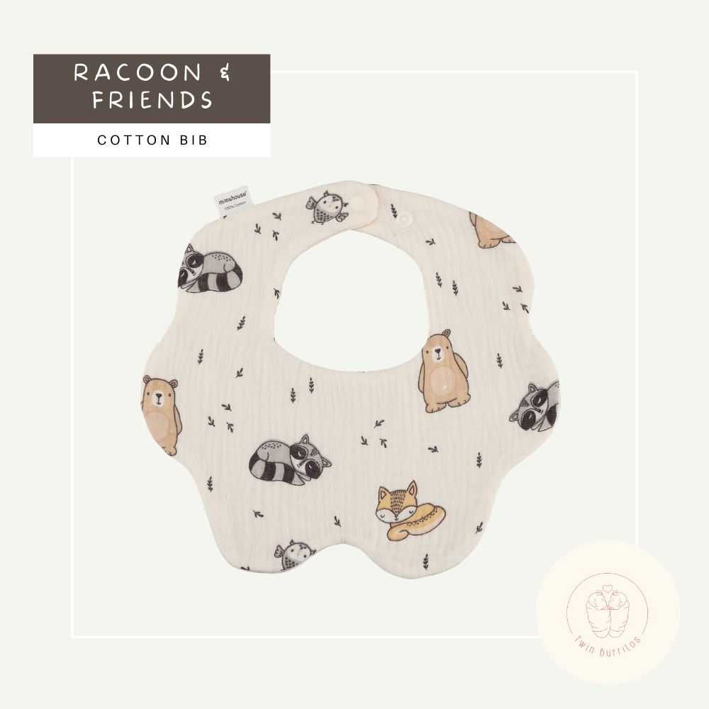 Wave-Shaped Baby Cotton Bib - Printed