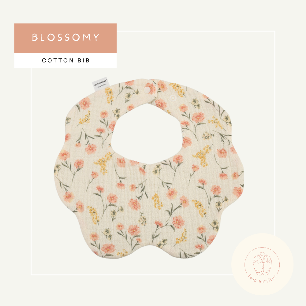 Wave-Shaped Baby Cotton Bib - Printed
