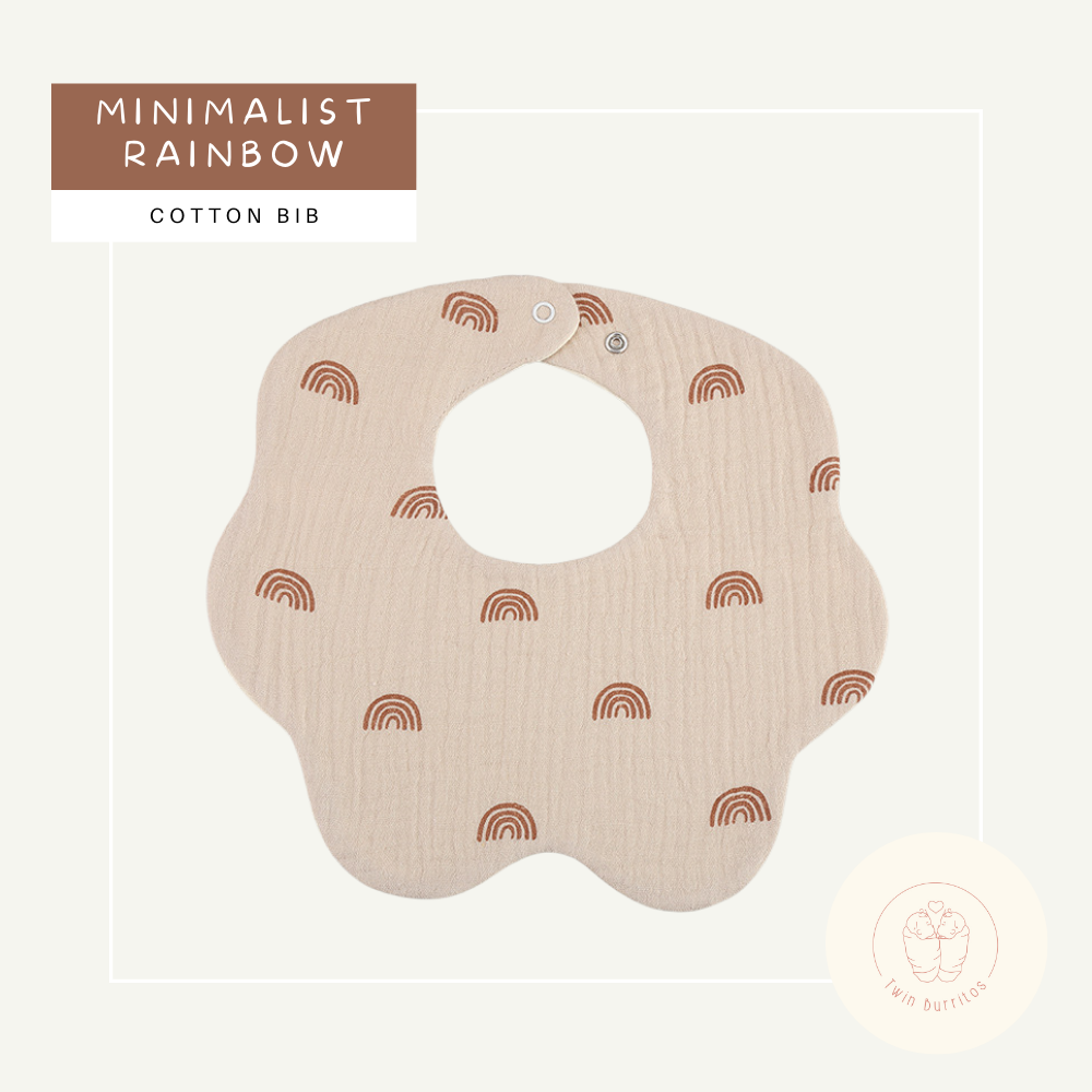 Wave-Shaped Baby Cotton Bib - Printed