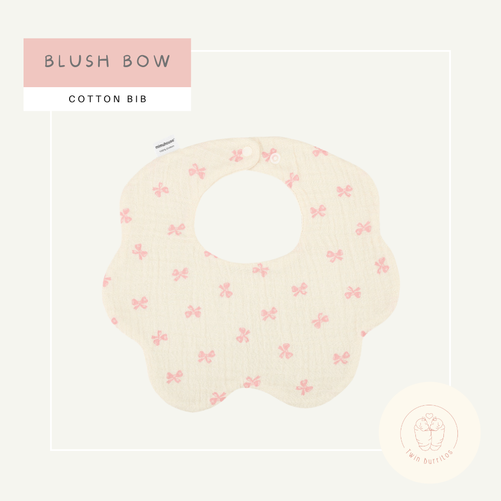 Wave-Shaped Baby Cotton Bib - Printed