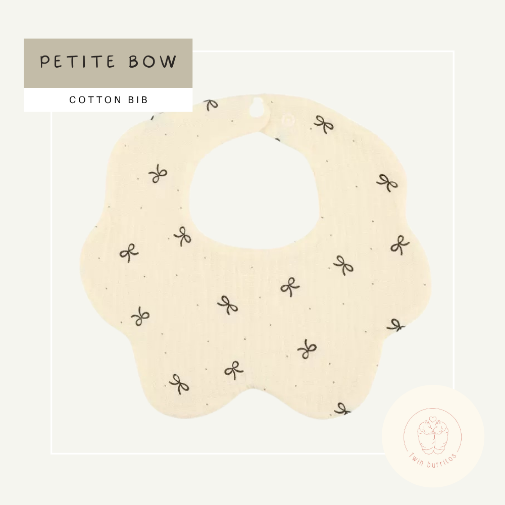 Wave-Shaped Baby Cotton Bib - Printed