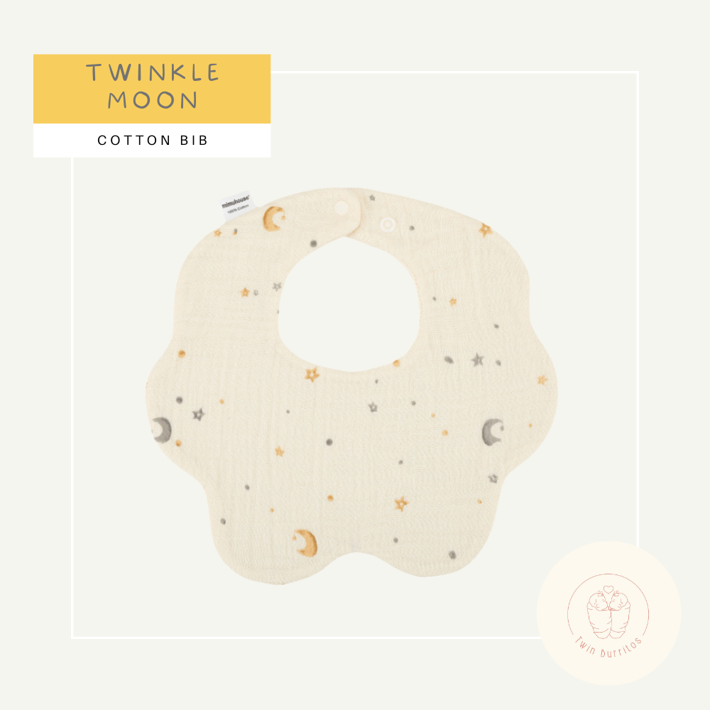 Wave-Shaped Baby Cotton Bib - Printed