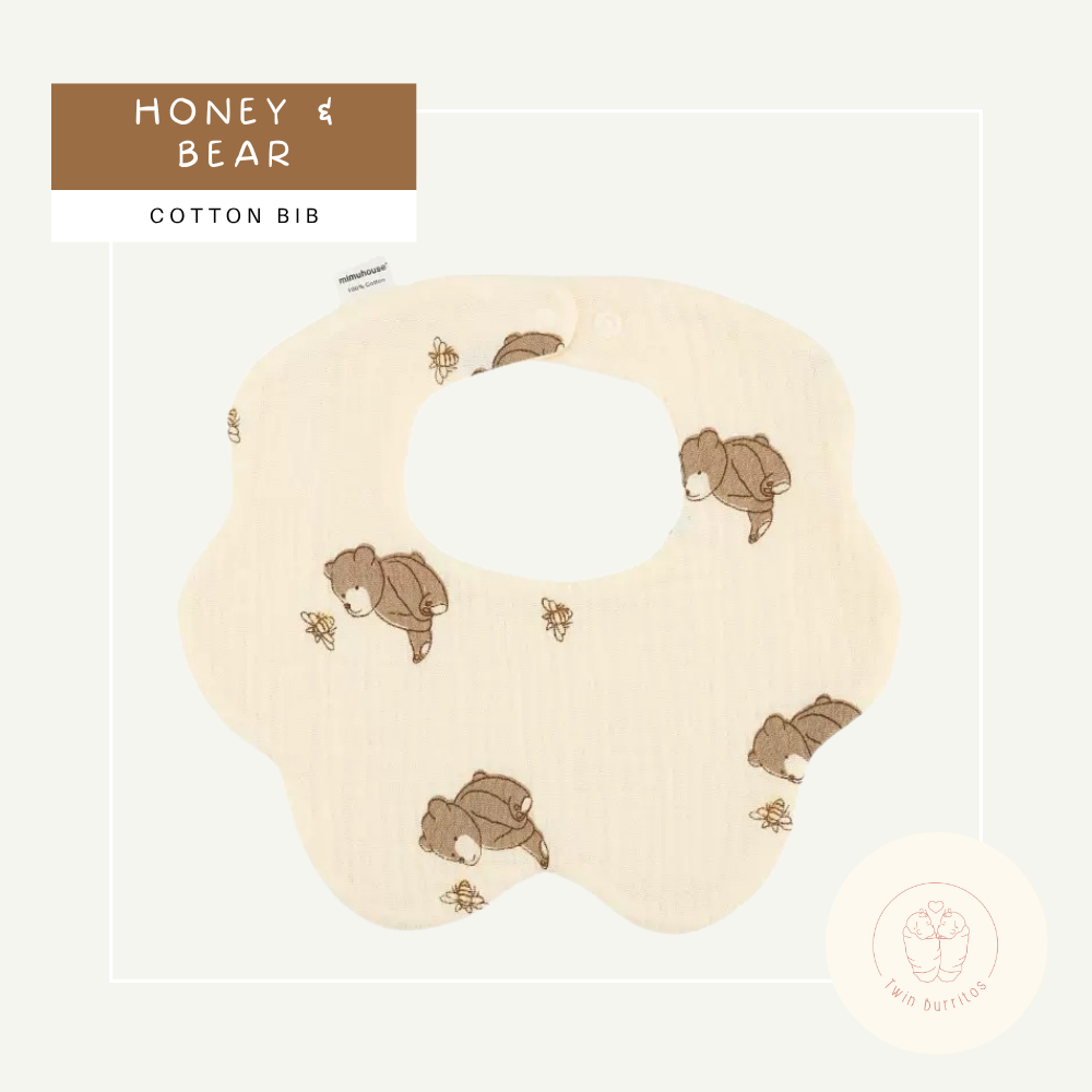 Wave-Shaped Baby Cotton Bib - Printed