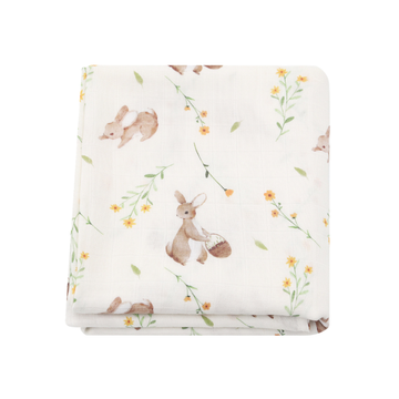 Essential Bamboo Swaddle - Blossom Hare