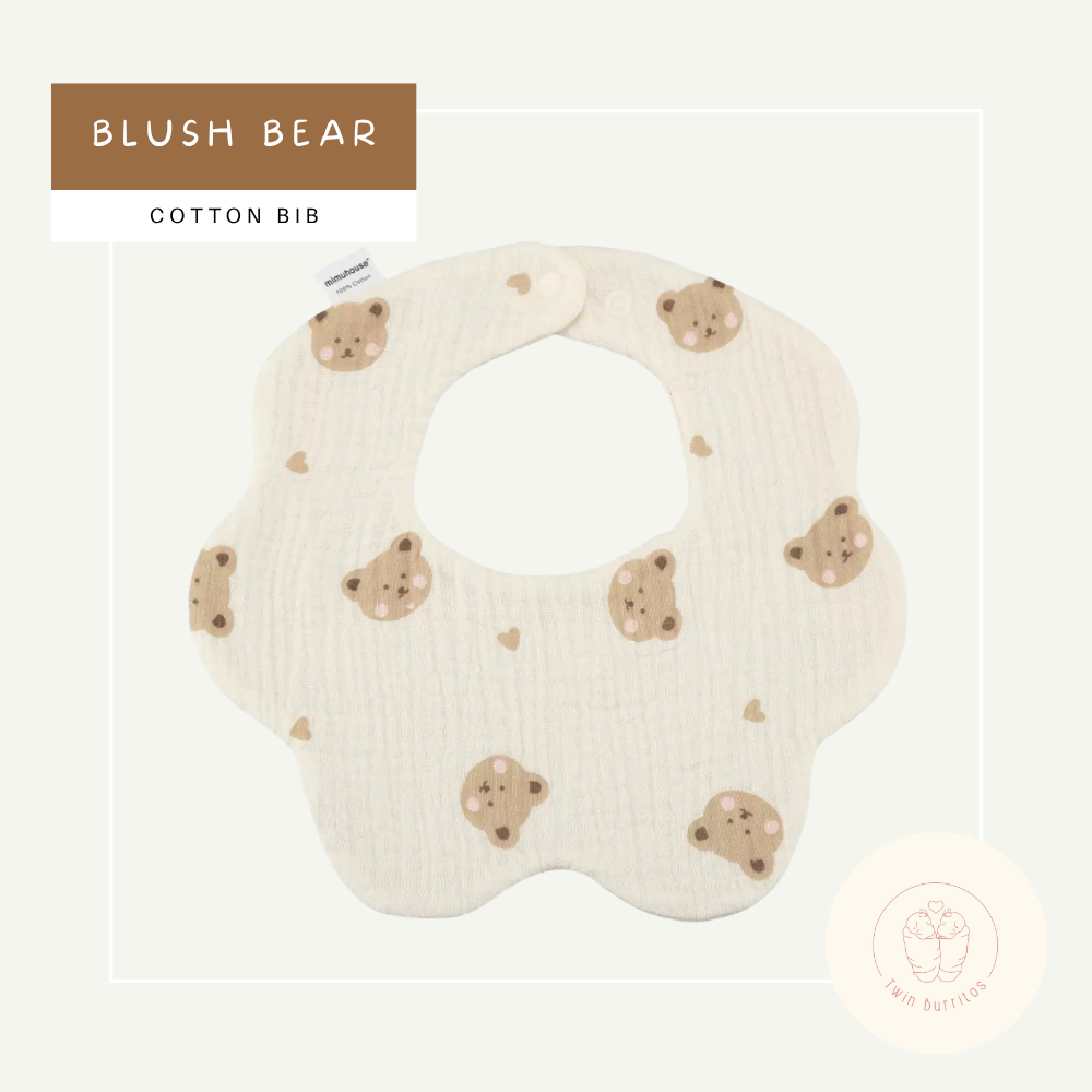 Wave-Shaped Baby Cotton Bib - Printed