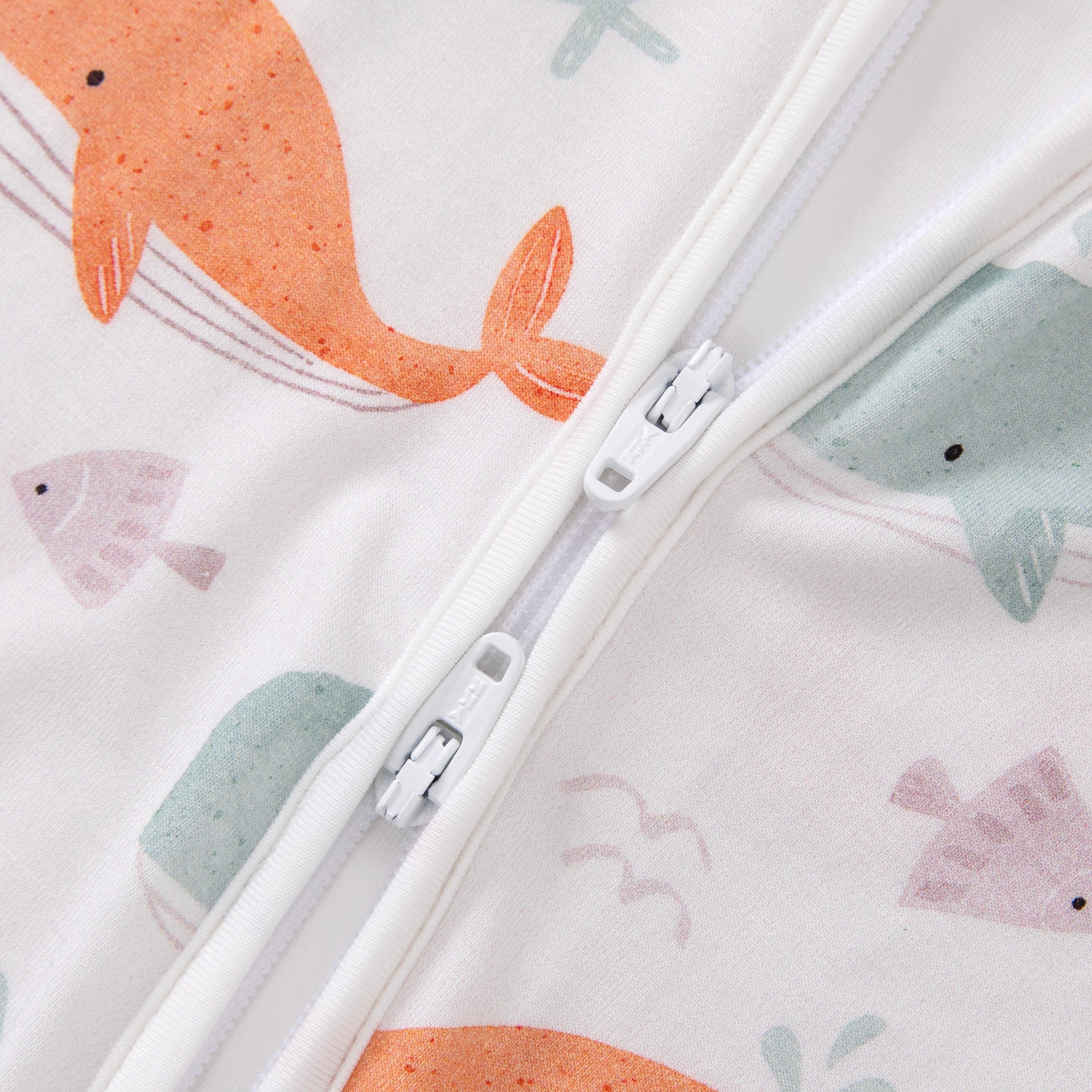 Whale's Tale - Double Zipper Bamboo Sleepsuit