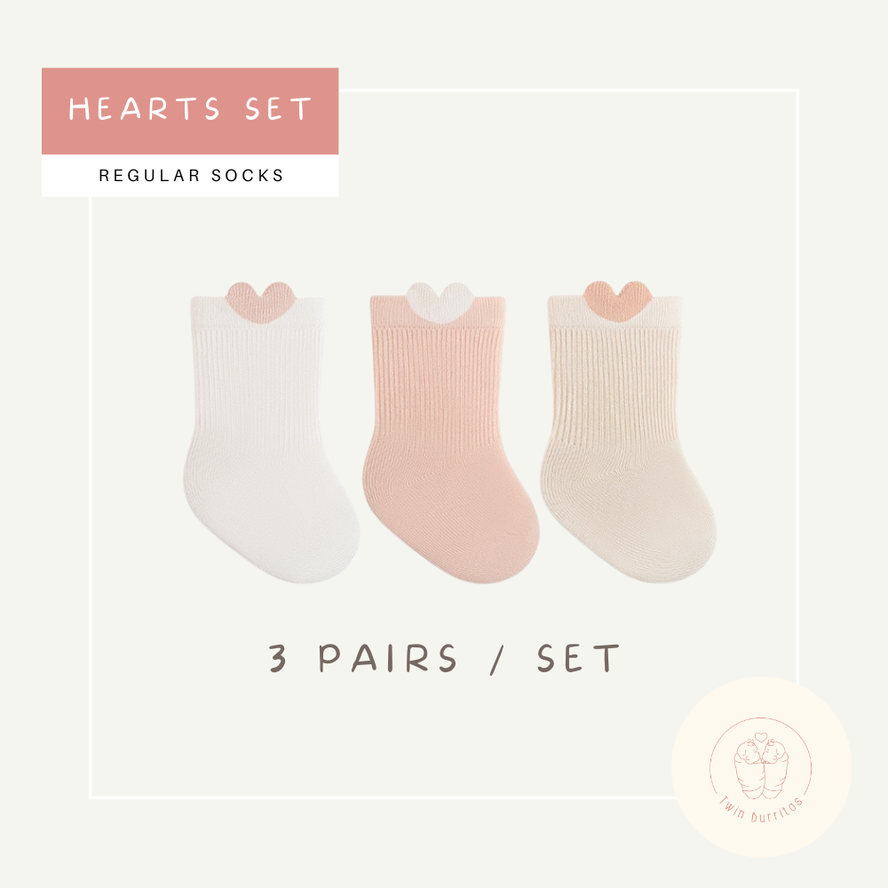 Baby & Kids Socks 3 Pairs Set (0–5 Years) | Simple Mix