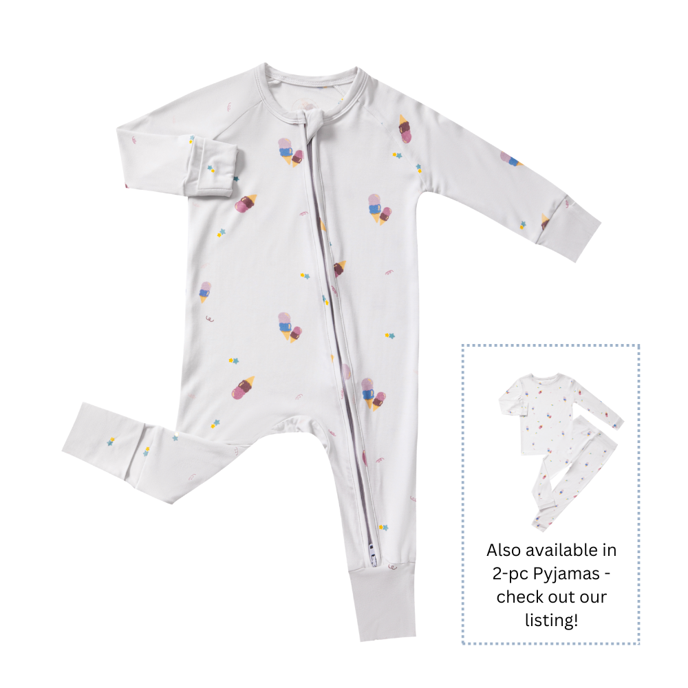 Cone & Cosy - Double Zipper Bamboo Sleepsuit